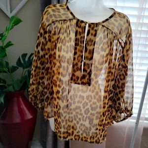 Jlo sheer leopard top